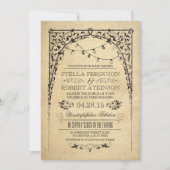 String Lights Arch bruiloft uitnodigingen (Voorkant)