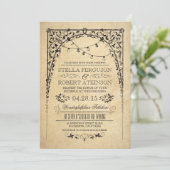 String Lights Arch bruiloft uitnodigingen (Staand voorkant)