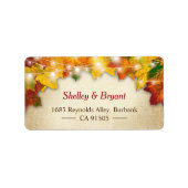 String Lights Autumn leveert de rotsburlap seizoen Etiket (Voorkant)