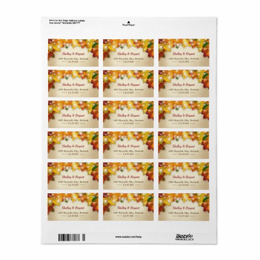 String Lights Autumn leveert de rotsburlap seizoen Etiket (Full Sheet)