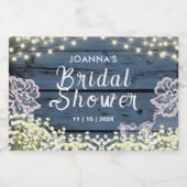 String Lights Baby's Breath & Lace | Blauw hout Sparkling Wijnetiket (Enkel label)