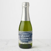 String Lights Baby's Breath & Lace | Blauw hout Sparkling Wijnetiket (Voorkant)