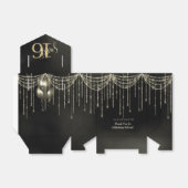 String Lights & Balloons Sweet 16 Black/Gold ID473 Bedankdoosjes (Uitgevouwen)