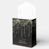 String Lights & Balloons Sweet 16 Black/Gold ID473 Bedankdoosjes (Geopend)