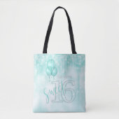 String Lights & Balloons Sweet 16 Blauwgroen ID473 Tote Bag (Voorkant)