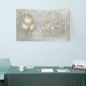 String Lights & Balloons Sweet 16 Champagne ID473 Spandoek (Beurs)