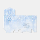 String Lights & Balloons Sweet 16 Lt. Blue ID473 Bedankdoosjes (Uitgevouwen)