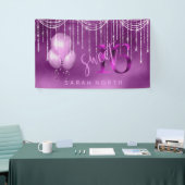 String Lights & Balloons Sweet 16 Orchid ID473 Spandoek (Beurs)