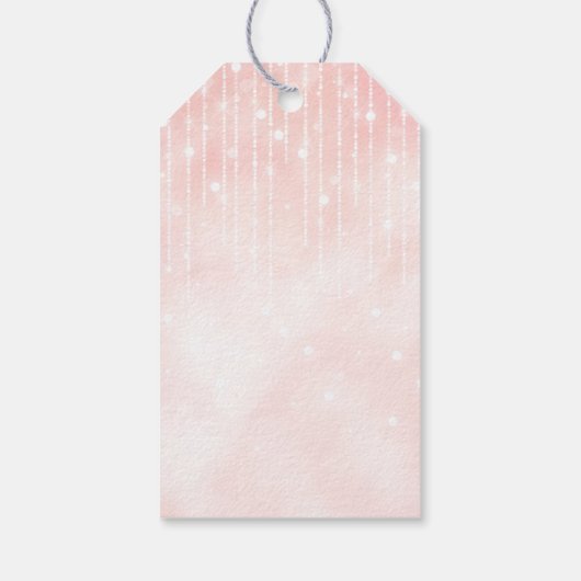 String Lights & Balloons Sweet 16 Roos Gold ID473 Cadeaulabel (Achterkant)