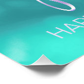 String Lights & Balloons Sweet 16 TealPurple ID473 Poster (Hoek)