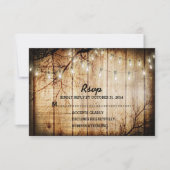 String Lights  Barn Wood Wedding RSVP (Voorkant)