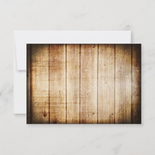 String Lights Barn Wood Wedding RSVP (Achterkant)