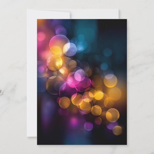 String Lights Birthday Party Kaart (Achterkant)