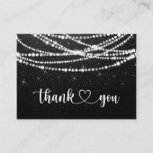 String Lights Black White - Dank u Visitekaartje (Voorkant)