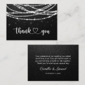 String Lights Black White - Dank u Visitekaartje (Voorkant / Achterkant)