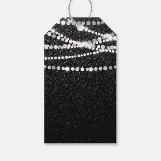 String Lights Black White Hartelijk dank Label cad Cadeaulabel (Achterkant)