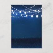 String Lights Blauw en Zilver Wedding Details Kaar Informatiekaartje (Achterkant)