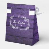 String Lights Bloemen Rustieke Paarse Houten Bruil Bedankdoosjes (Achterkant)