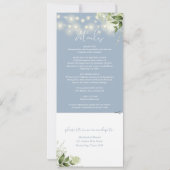 String Lights Bloemen Stoffig Blauw Alles In Een B Kaart (Achterkant)