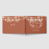 String Lights Bloemen Terracotta Bruiloft Gastenboek (Volledig)