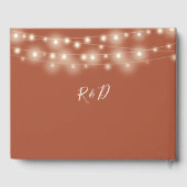 String Lights Bloemen Terracotta Bruiloft Gastenboek (Achterkant)