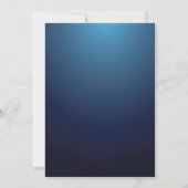 String Lights Blue Celebrate Birthday Invitation Kaart (Achterkant)