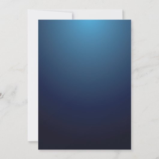 String Lights Blue Celebrate Birthday Invitation Kaart (Achterkant)