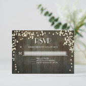 String Lights Boerderij Barn Rustic Wood RSVP-resp RSVP Kaartje (Staand voorkant)