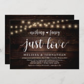 String Lights Boerderij, Wedding Elopement Dinner  Kaart (Voorkant / Achterkant)