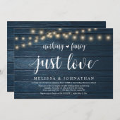 String Lights Boerderij, Wedding Elopement Dinner  Kaart (Voorkant / Achterkant)