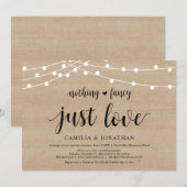 String Lights Boerderij Wood, Weddenschap Elopemen Kaart (Voorkant / Achterkant)