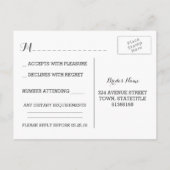 string lights bos bomen RSVP briefkaarten (Achterkant)