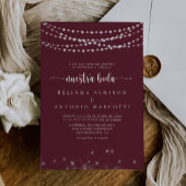 String Lights Bourgondië Nuestra Boda Bruiloft Kaart