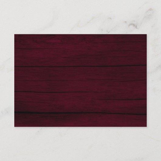 String Lights Bourgondische bruiloft details Informatiekaartje (Achterkant)