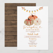 String Lights Bow Herfst pompoen baby shower Kaart (Voorkant / Achterkant)