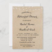 String Lights Bruiloft repetitie Diner Custom Kaart (Voorkant)