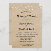 String Lights Bruiloft repetitie Diner Custom Kaart (Voorkant / Achterkant)