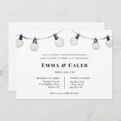 String Lights Bruiloft repetitie diner uitnodiging (Voorkant / Achterkant)