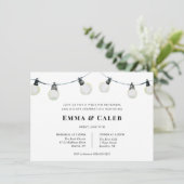 String Lights Bruiloft repetitie diner uitnodiging (Staand voorkant)