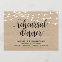String Lights bruiloft repetitie diner uitnodiging