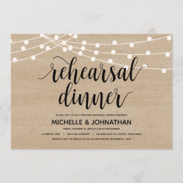 String Lights bruiloft repetitie diner uitnodiging