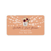 String Lights Bruiloft Retouradres Etiket (Voorkant)