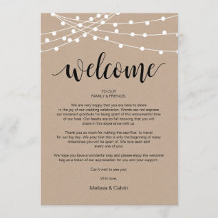 String Lights, bruiloft welkom en reisschema Kaart