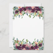 String Lights Burgundy Flowers Quinceañera Kaart (Achterkant)