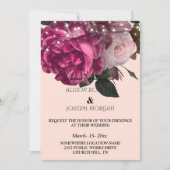 String Lights Burgundy Flowers Weddenschap Kaart (Voorkant)