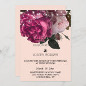 String Lights Burgundy Flowers Weddenschap Kaart (Voorkant / Achterkant)