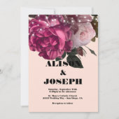 String Lights Burgundy Flowers Weddenschap Kaart (Voorkant)