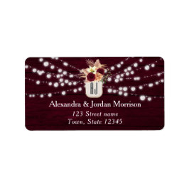 String Lights Burgundy Label