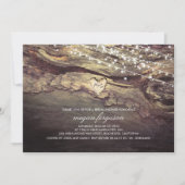 String Lights Carved Heart Rustic Vrijgezellenfees Kaart (Voorkant)