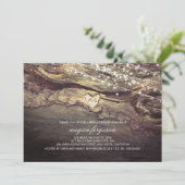 String Lights Carved Heart Rustic Vrijgezellenfees Kaart (Staand voorkant)